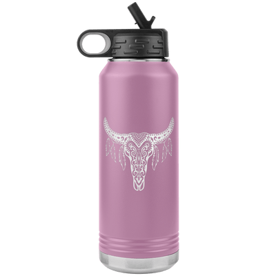 Skull Dreamcatcher 32 oz Water Bottle Tumbler - 13 colors available - Yellowstone Style