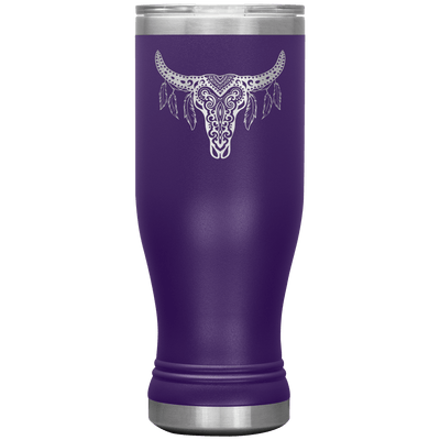 Skull Mandala 20 oz Pilsner Tumbler - 13 colors available - Yellowstone Style