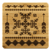 Sky Elements Square Bamboo Coasters - Yellowstone Style