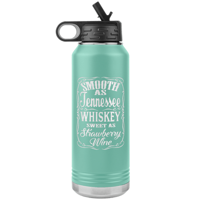 Smooth as Tennessee Whiskey 32 oz Water Bottle Tumbler - 13 colors available - Yellowstone Style