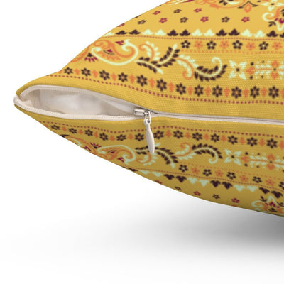 Sunshine Yellow Bandana Pillow with Cover - Yellowstone Style