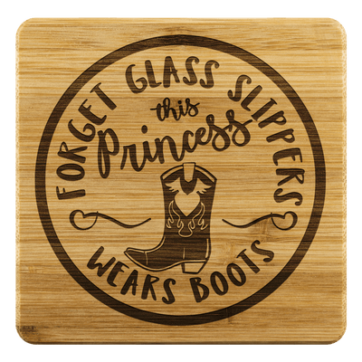 This Princess Wears Boots Square Coasters - Yellowstone Style