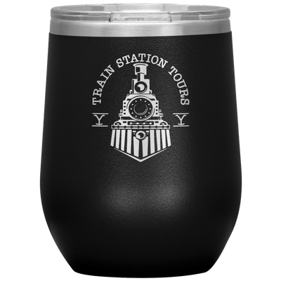 Train Station Tours 12 oz Wine Tumbler - 13 colors available - Yellowstone Style