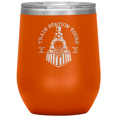 Train Station Tours 12 oz Wine Tumbler - 13 colors available - Yellowstone Style