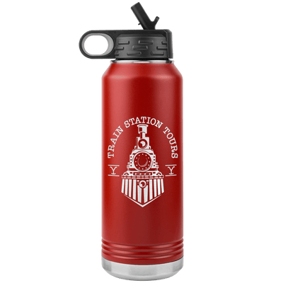 Train Station Tours 32 oz Water Bottle Tumbler - 13 colors available - Yellowstone Style
