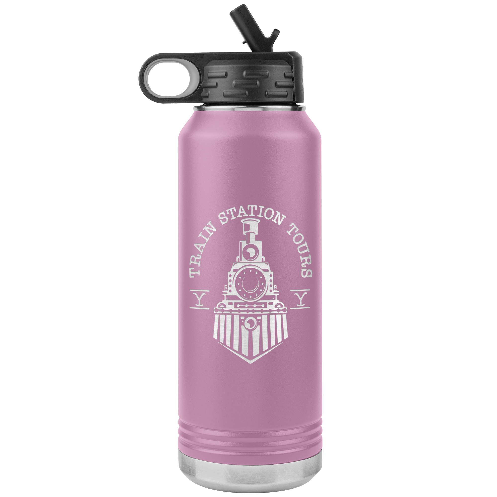 Train Station Tours 32 oz Water Bottle Tumbler - 13 colors available