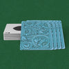 Turquoise Sunflowers Carved Leather Print Playing Cards - Yellowstone Style