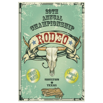 Vintage Championship Rodeo Poster - Yellowstone Style
