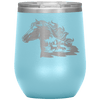 Wild Horses 12 oz Wine Tumbler - 13 colors available - Yellowstone Style