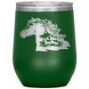Wild Horses 12 oz Wine Tumbler - 13 colors available - Yellowstone Style