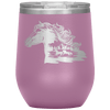 Wild Horses 12 oz Wine Tumbler - 13 colors available - Yellowstone Style