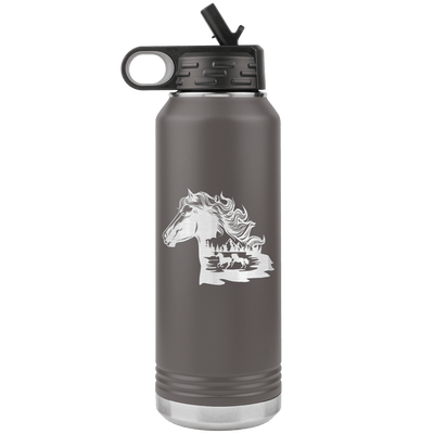 Wild Horses 30 oz Water Bottle Tumbler - 13 colors available - Yellowstone Style