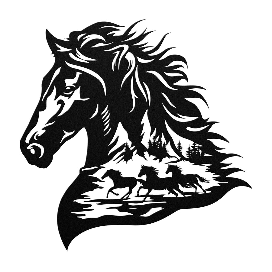 Wild Horses Metal Sign - 5 sizes available