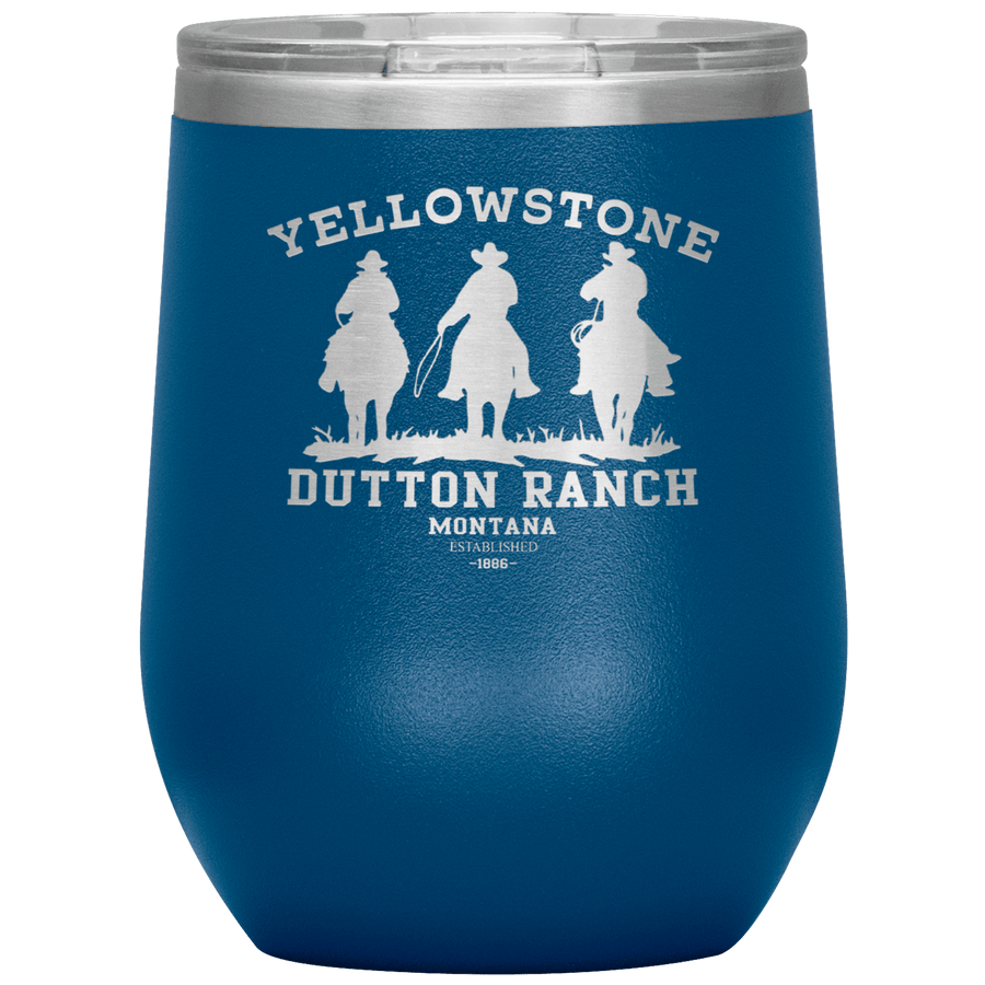Yellowstone 3 Cowboys 12 oz Wine Tumbler - 13 colors available