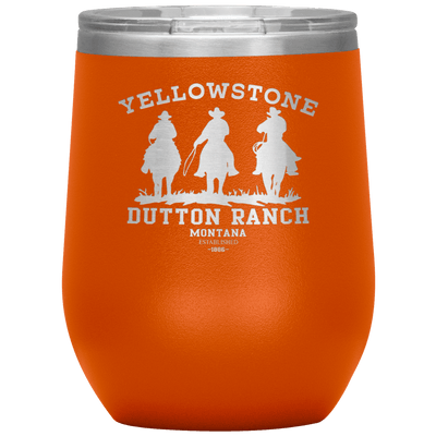 Yellowstone 3 Cowboys 12 oz Wine Tumbler - 13 colors available - Yellowstone Style