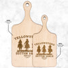 Yellowstone 3 Cowboys Cutting Board w/Handle - choose size - Yellowstone Style