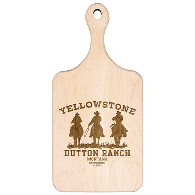 Yellowstone 3 Cowboys Cutting Board w/Handle - choose size - Yellowstone Style