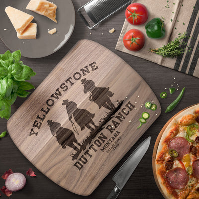 Yellowstone 3 Cowboys Hardood Cutting Board - choose size - Yellowstone Style