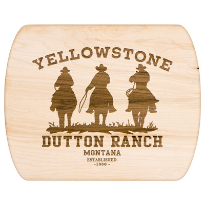 Yellowstone 3 Cowboys Hardood Cutting Board - choose size - Yellowstone Style