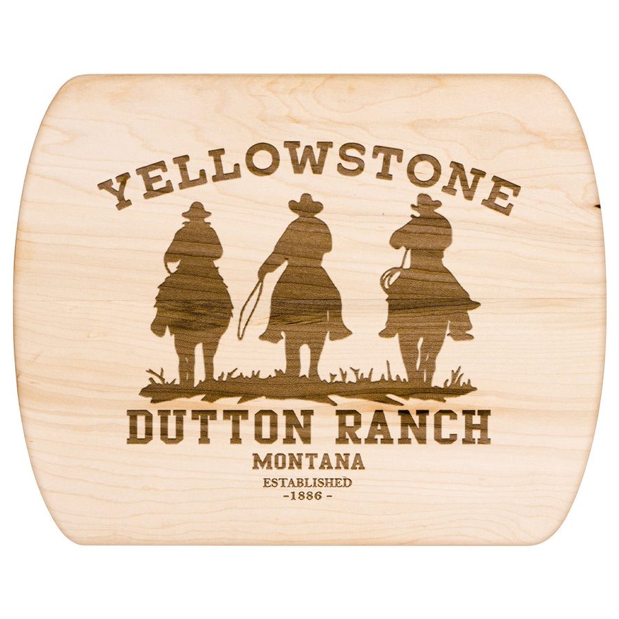 Yellowstone 3 Cowboys Hardood Cutting Board - choose size