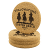 Yellowstone 3 Cowboys Round Coasters - Yellowstone Style