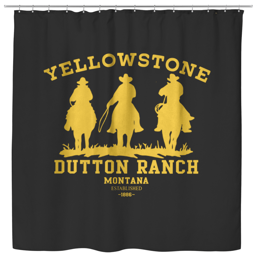 Yellowstone 3 Cowboys Shower Curtain