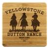 Yellowstone 3 Cowboys Square Coasters - Yellowstone Style