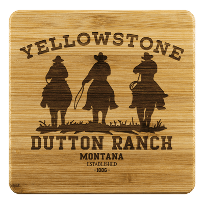 Yellowstone 3 Cowboys Square Coasters - Yellowstone Style