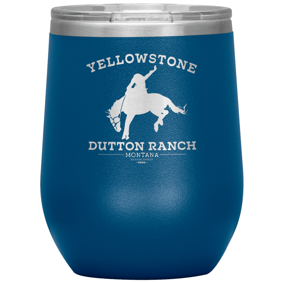 Yellowstone Bucking Horse 12 oz Wine Tumbler - 13 colors available - Yellowstone Style