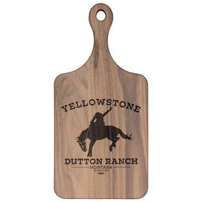 Yellowstone Bucking Horse Cutting Board w/Handle - choose size - Yellowstone Style