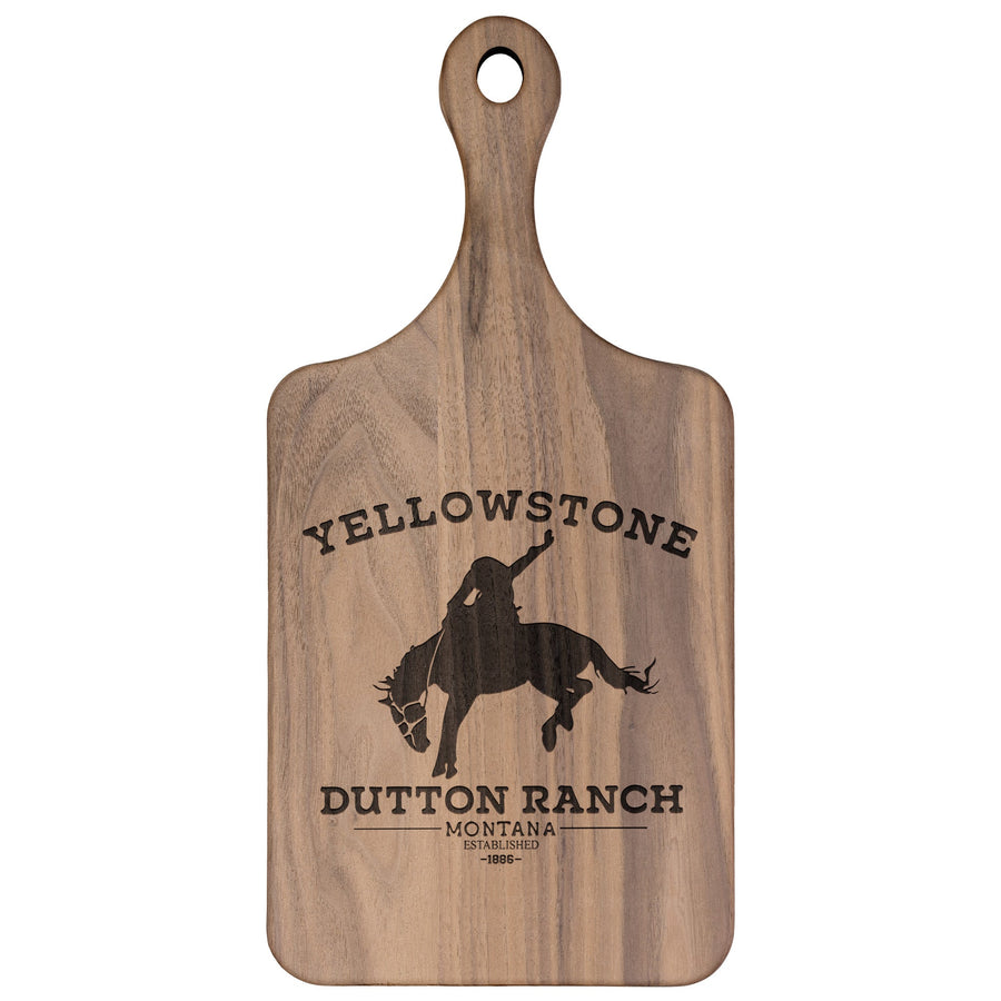 Yellowstone Bucking Horse Cutting Board w/Handle - choose size