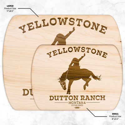 Yellowstone Bucking Horse Hardwood Cutting Board - chose size - Yellowstone Style