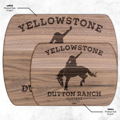 Yellowstone Bucking Horse Hardwood Cutting Board - chose size - Yellowstone Style