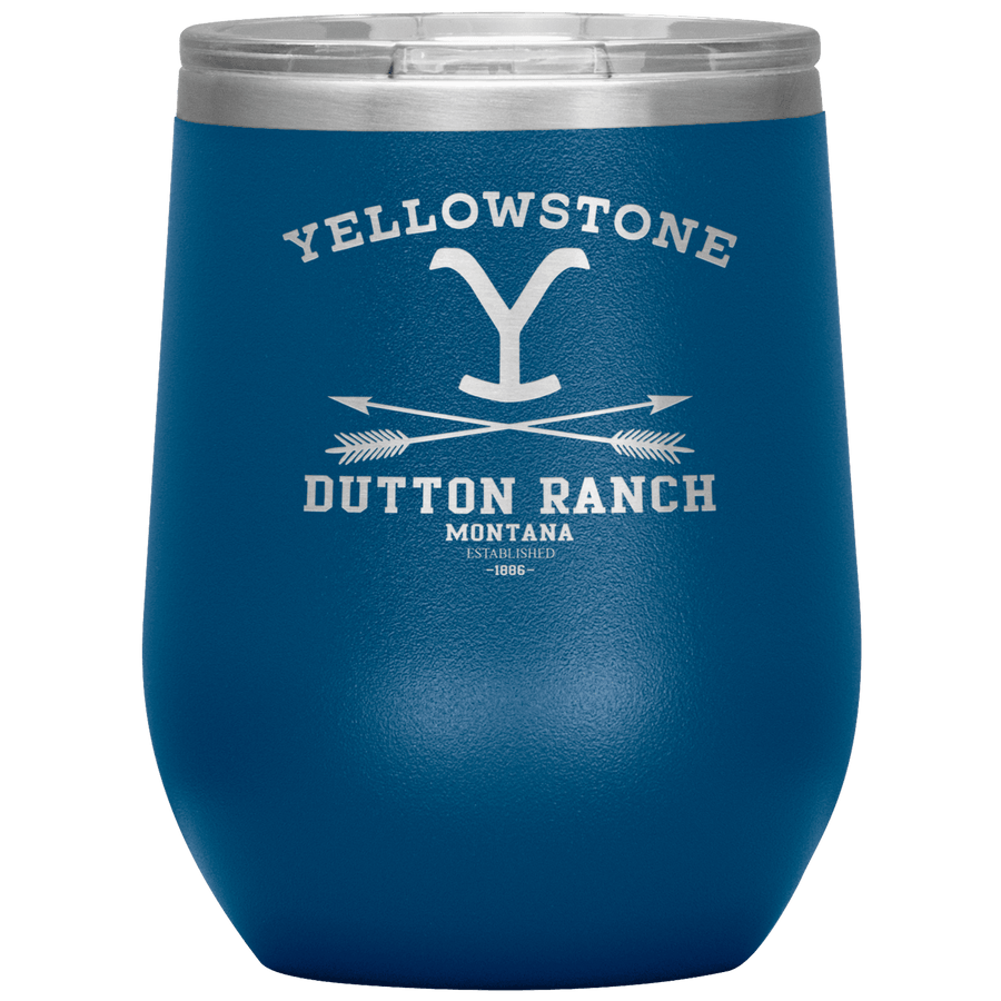Yellowstone Dutton Ranch 12 oz Wine Tumbler - 13 colors available