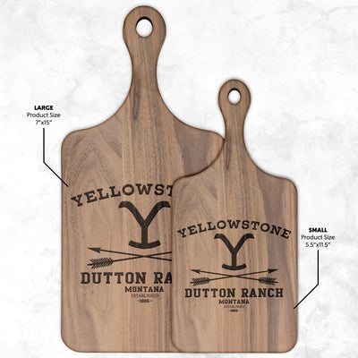 Yellowstone Dutton Ranch Cutting Board w/Handle - choose size - Yellowstone Style