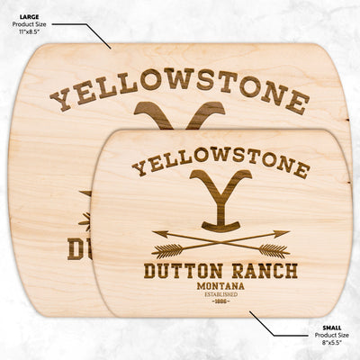 Yellowstone Dutton Ranch Hardwood Cutting Board - choose size - Yellowstone Style
