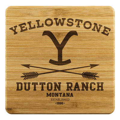Yellowstone Dutton Ranch Square Coasters - Yellowstone Style