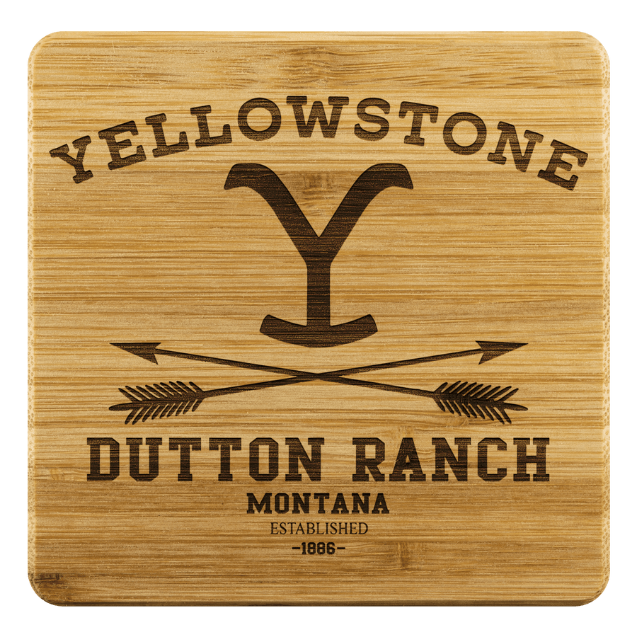 Yellowstone Dutton Ranch Square Coasters