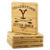 Yellowstone Dutton Ranch Square Coasters - Yellowstone Style