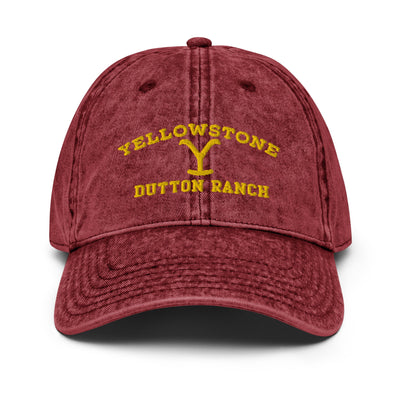 Yellowstone Dutton Ranch Vintage Cotton Twill Cap - choose color - Yellowstone Style