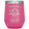 Yellowstone Mountains 12 oz Wine Tumbler - 13 colors available - Yellowstone Style