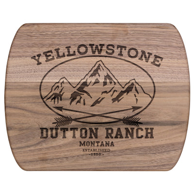 Yellowstone Mountains Hardwood Cutting Board - choose size - Yellowstone Style