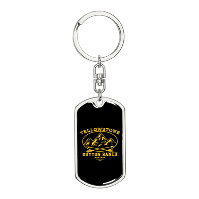 Yellowstone Mountains Keychain Black - 2 styles available - Yellowstone Style