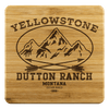 Yellowstone Mountains Square Coasters - Yellowstone Style