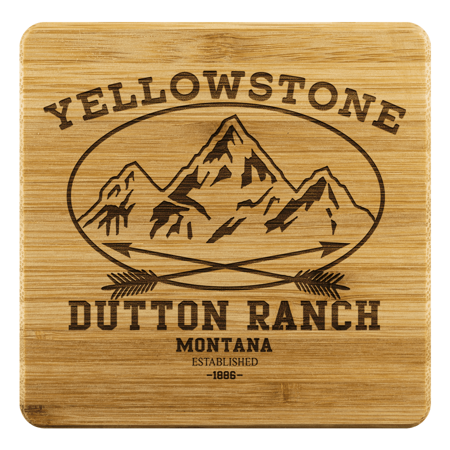 Yellowstone Mountains Square Coasters
